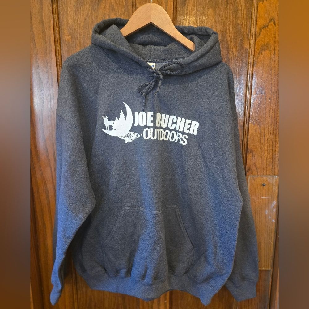 Joe Bucher Gray Hoodie Heavyweight Large